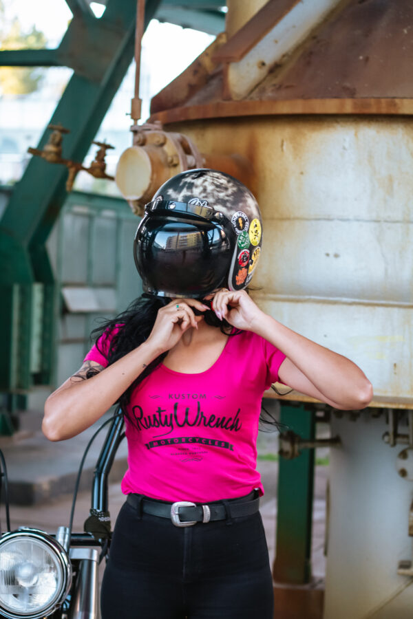 T-shirt Mulher RW Motorcycles Rosa