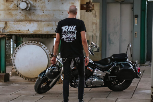 T-shirt RW Motorcycles BUILT TO RIDE Preta - Image 2