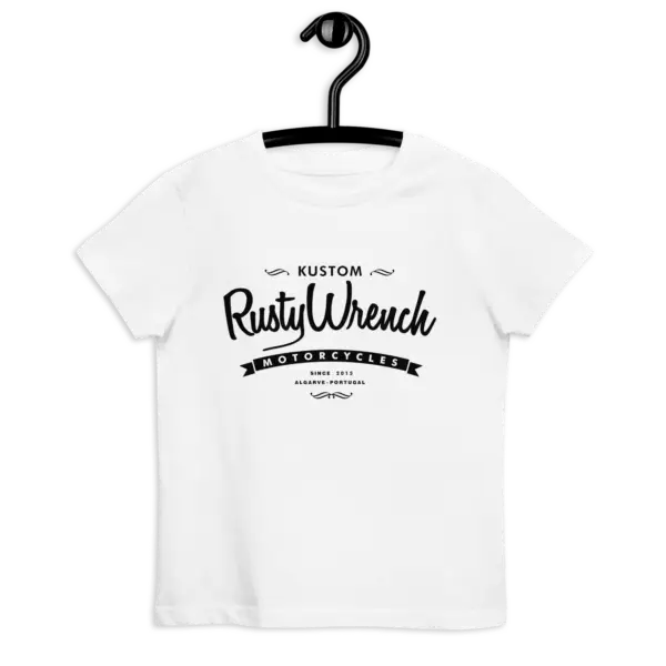 T-shirt Rusty Wrench Clássica Branca - Criança